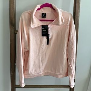 NWT Baby Pink Nike Therma Loose Fit Quarter Zip